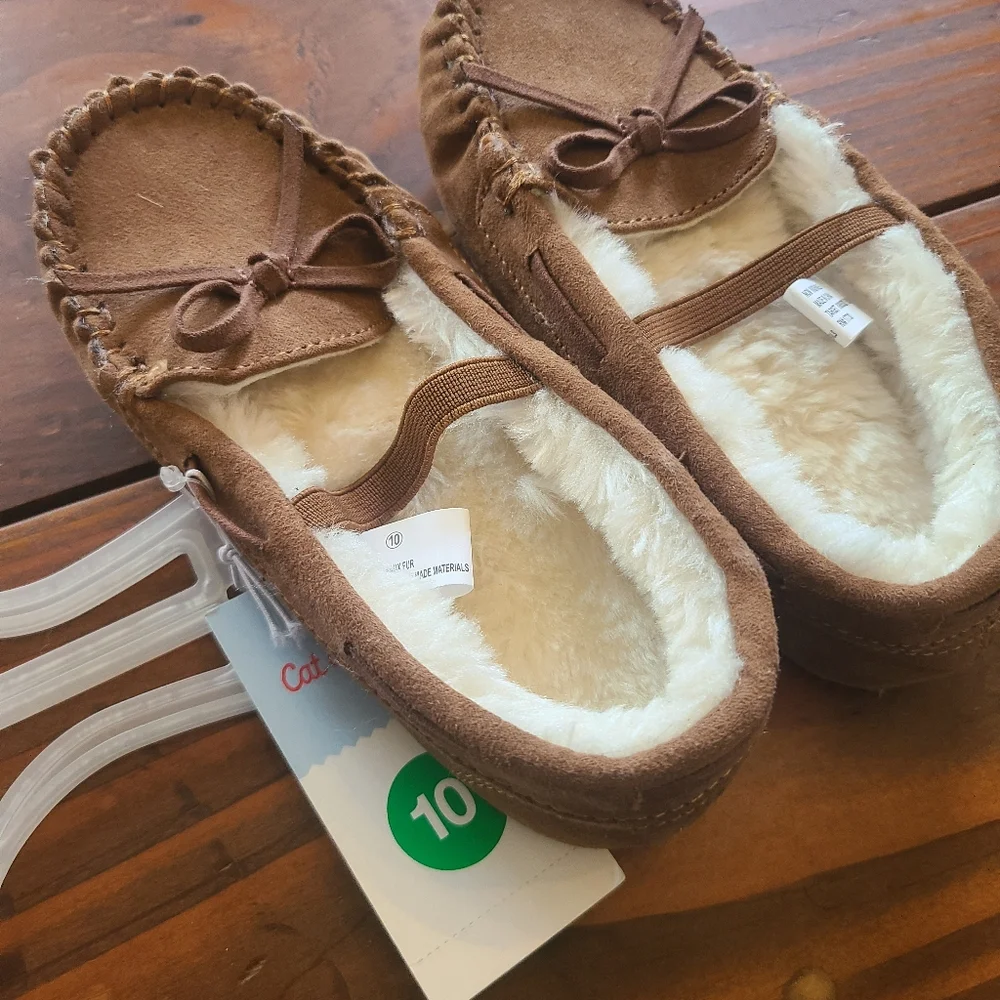 NWT Cat & Jack Brown Loafers - 10